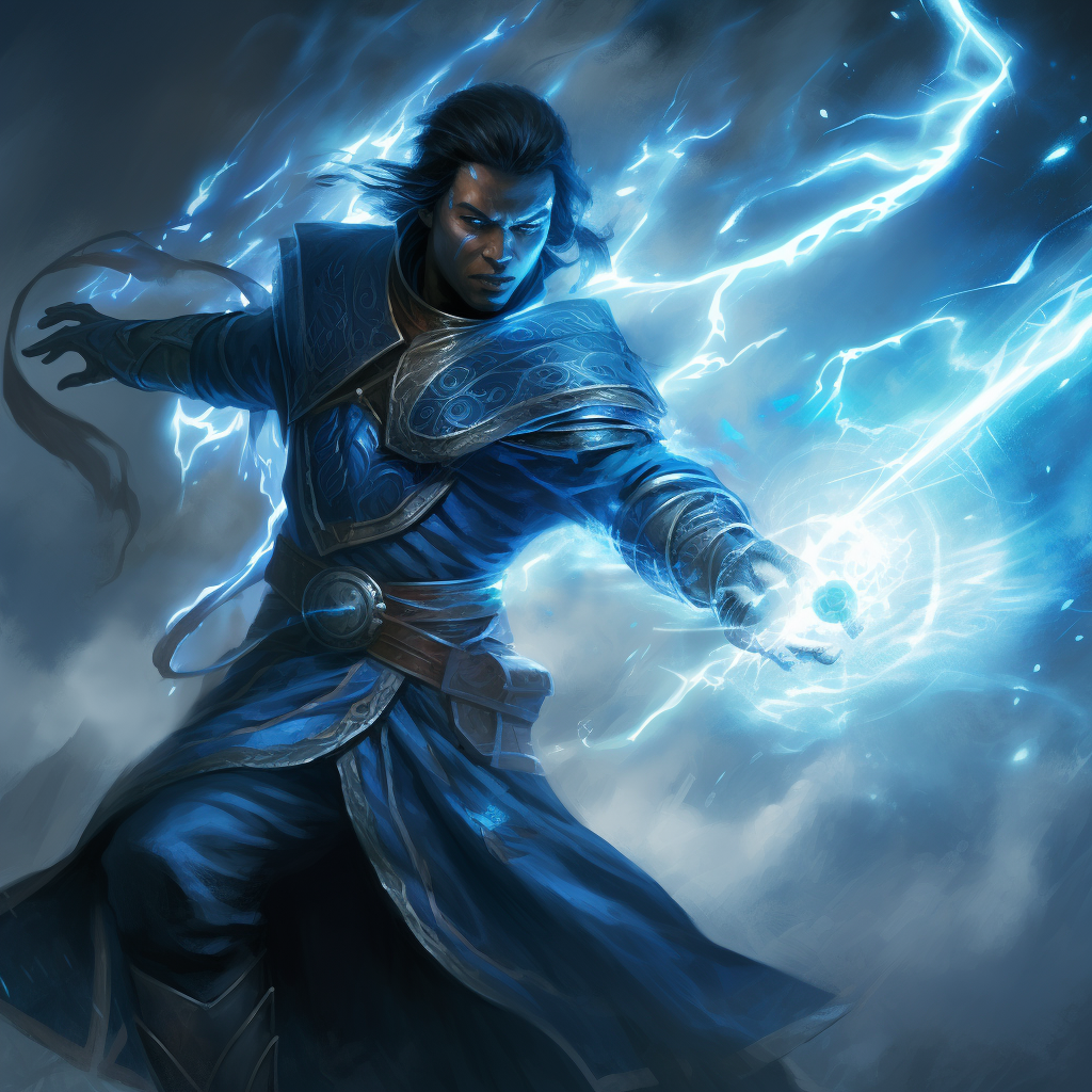 A psychic warrior wielding a lance of blue psychic energy.