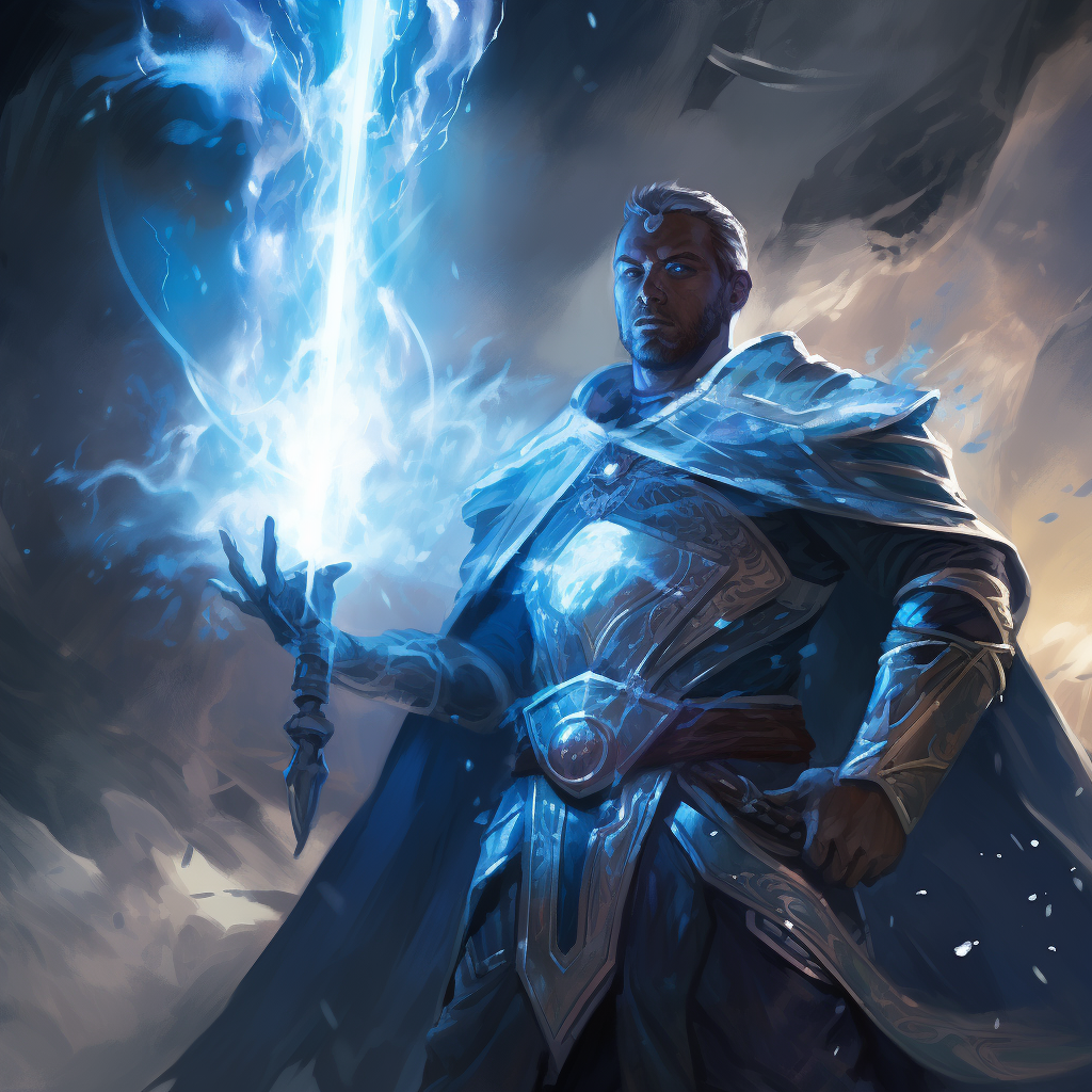 A psychic warrior wielding a lance of blue psychic energy.